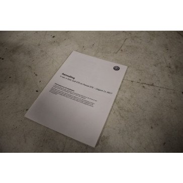 Aanvulling instructieboekje Volkswagen E-Up, E-Golf, E-Passat Bj 17-heden