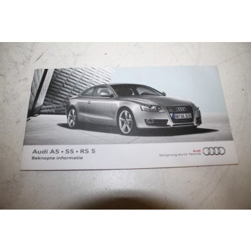Beknopte handleiding nederlandstalig Audi A5, S5, RS5 Bj 08-12
