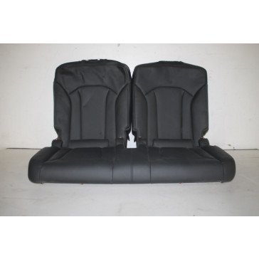 Set leuning en zittingbekleding 3e stoelenrij leer zwart Audi Q7, SQ7 Bj 16-19