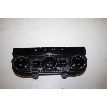 Climatronic paneel zwart/chroomglans Skoda Octavia Bj 13-21