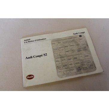 Aanvullende handleiding Franstalig Audi S2 Coupe Bj 90-96