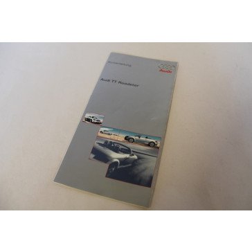 Beknopte handleiding duitstalig Audi TT Roadster Bj 99-06