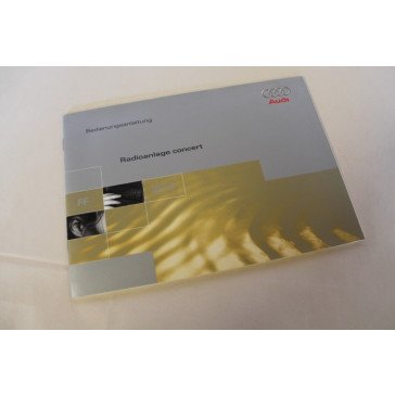Instructieboekje radio concert duitstalig div. Audi modellen