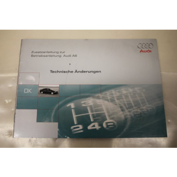 Aanvulling instructieboekje Audi A6 Bj 97-01