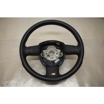 S-line sportstuurwiel leer geperf. zwart Audi A4, A6 Bj 05-08