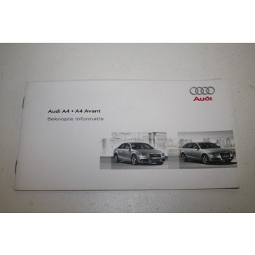 Beknopte handleiding nederlandstalig Audi A4 Bj 08-12