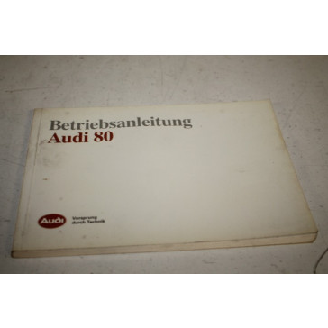 Instructieboekje duitstalig Audi 80 Bj 86-91