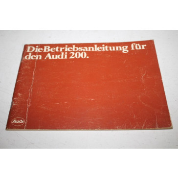 Instructieboekje duitstalig Audi 200 Bj 80-82