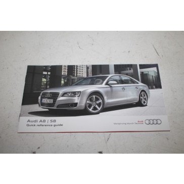 Beknopte handleiding engelstalig Audi A8, S8 Bj 10-13