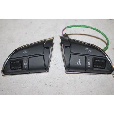 Set multifunctietoetsen stuurwiel zwart/chroom Audi A4, S4, A5, S5, Q5, Q7 Bj 10-17