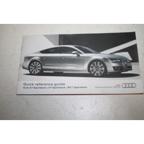 Beknopte handleiding engelstalig Audi A7, S, RS7 Bj 11-14