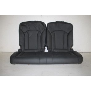 Set leuning en zittingbekleding 3e stoelenrij leer zwart Audi Q7, SQ7 Bj 16-19