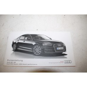 Beknopte handleiding duitstalig Audi A6, S6, RS6, Allroad Bj 15-18