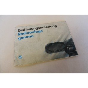 Instructieboekje Radio gamma duitstalig div. Volkswagen Bj 91-