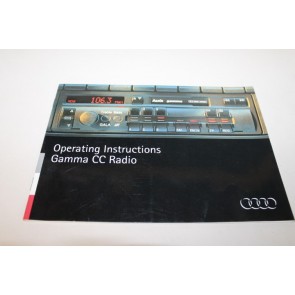 Instructieboekje Radio gamma CC engelstalig Div. Audi modellen
