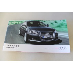Beknopte handleiding duitstalig Audi A3, S3 Sportback Bj 10-13