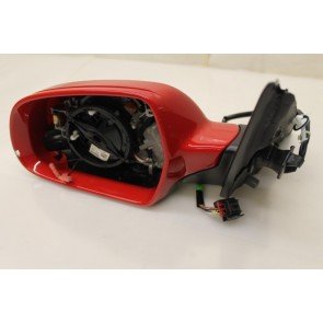 Buitenspiegel elektrisch. links rood Audi A4, S4 Bj 08-heden