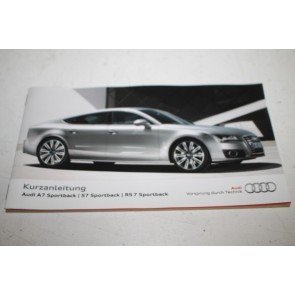 Beknopte handleiding duitstalig Audi A7, S7, RS7 Bj 11-heden