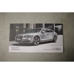 Beknopte handleiding duitstalig Audi A8, S8 Bj 10-13