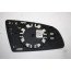 Spiegelglas (convex) met draagplaat links Audi A3, S3, A4, S4, RS4, A6, S6 Bj 01-09
