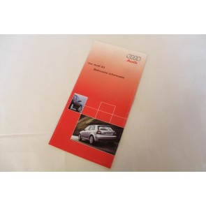 Beknopte handleiding nederlandstalig Audi S3 00-03