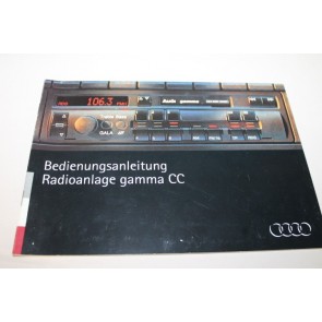 Instructieboekje Radio gamma CC duitstalig Div. Audi modellen