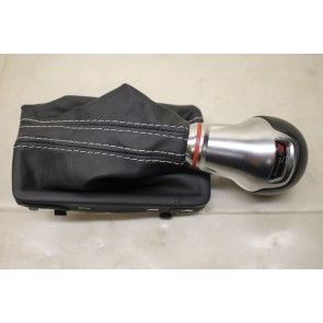 0567834 - 8V1713139HXBA - Shift lever handle S-tronic leather black / silver Audi A3, S3 Bj 13-present