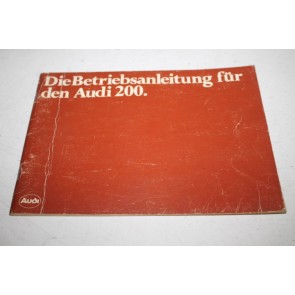 Instructieboekje duitstalig Audi 200 Bj 80-82